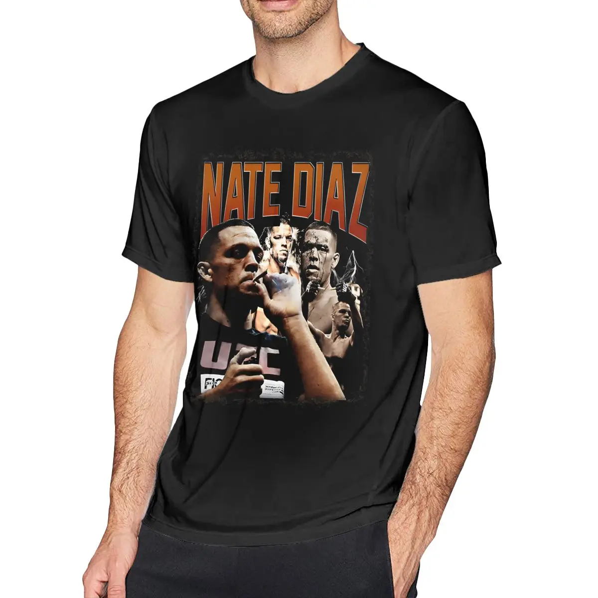 Nate Diaz Diaz Brothers T Shirt Men Pure Cotton Novelty T-Shirt Crewneck Nate Diaz Boxer Tee Shirt Short Sleeve Clothing Gift