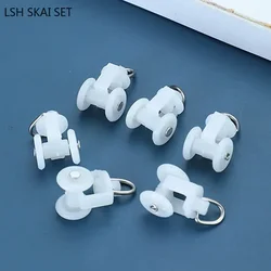 30pcs Curtain Track Accessories Plastic Roller Straight/bent Track Shower Curtain Track Hook Ring Pulley Household Hardware