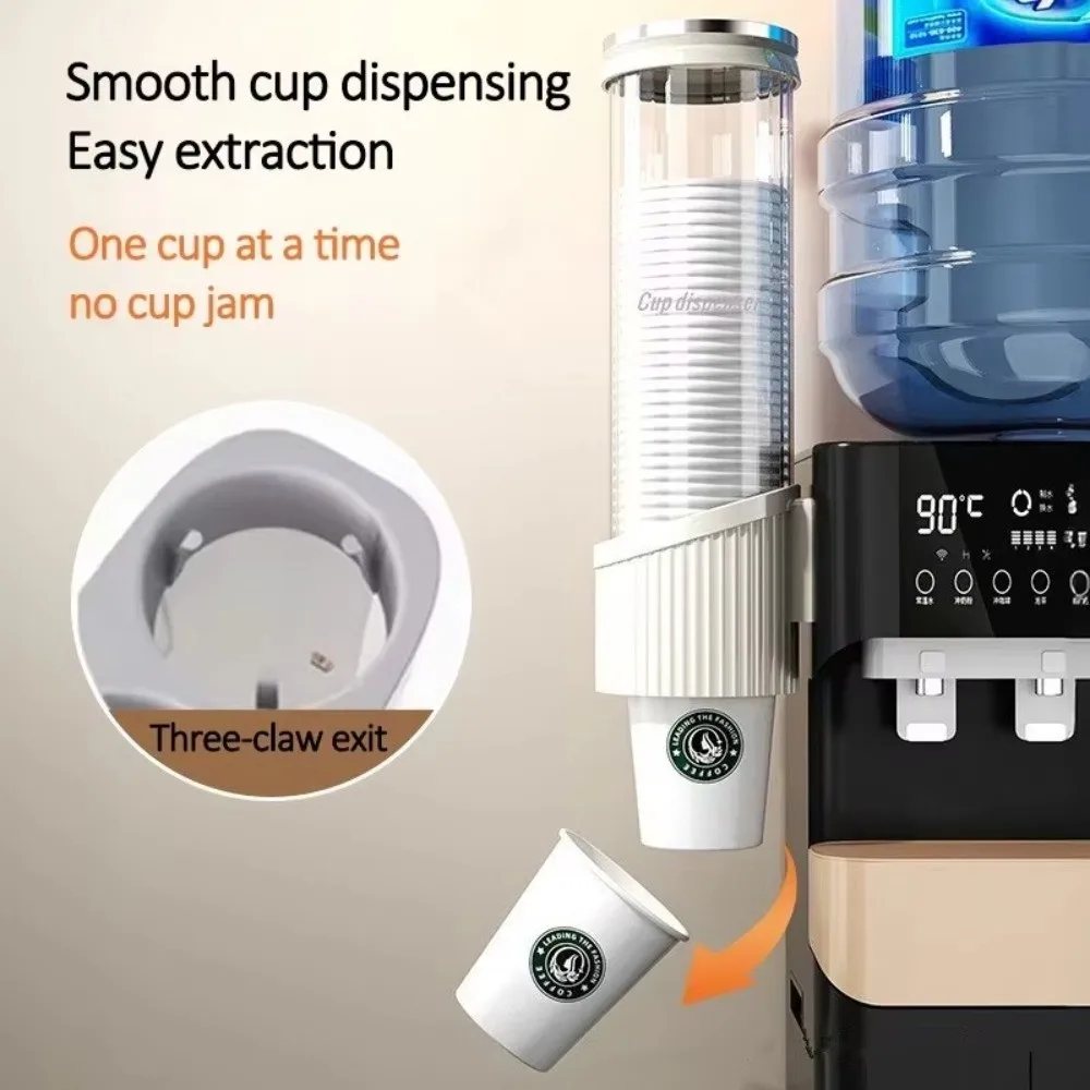 Advanced Disposable Cup Dispenser Wall-Mounted Single/Double Row Water Dispenser Cup Holder High-End Bar Counter Storage Rack