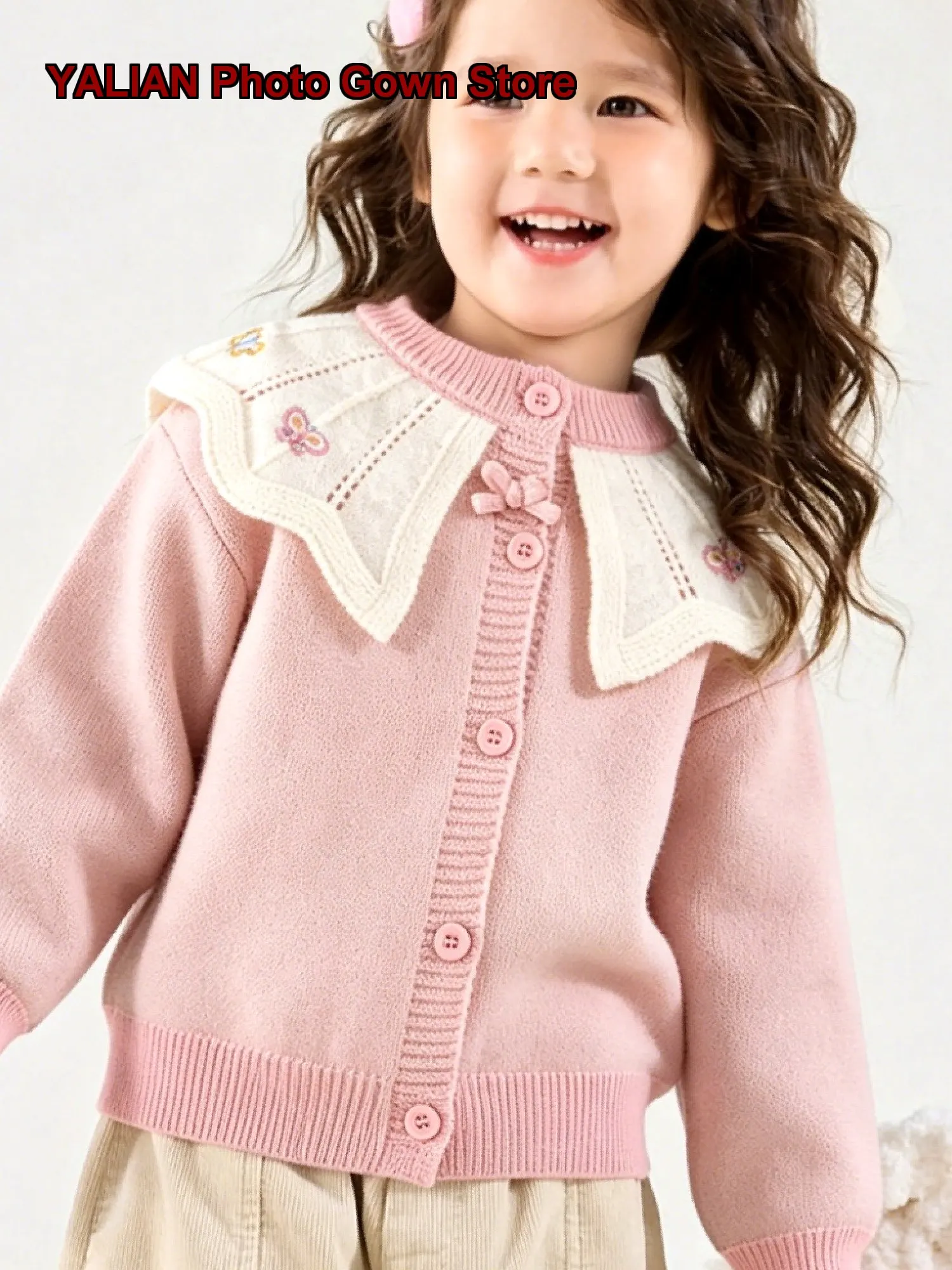 Girls Knit Coat 2026 Autumn Chic Baby Spring Autumn Outfit Kids