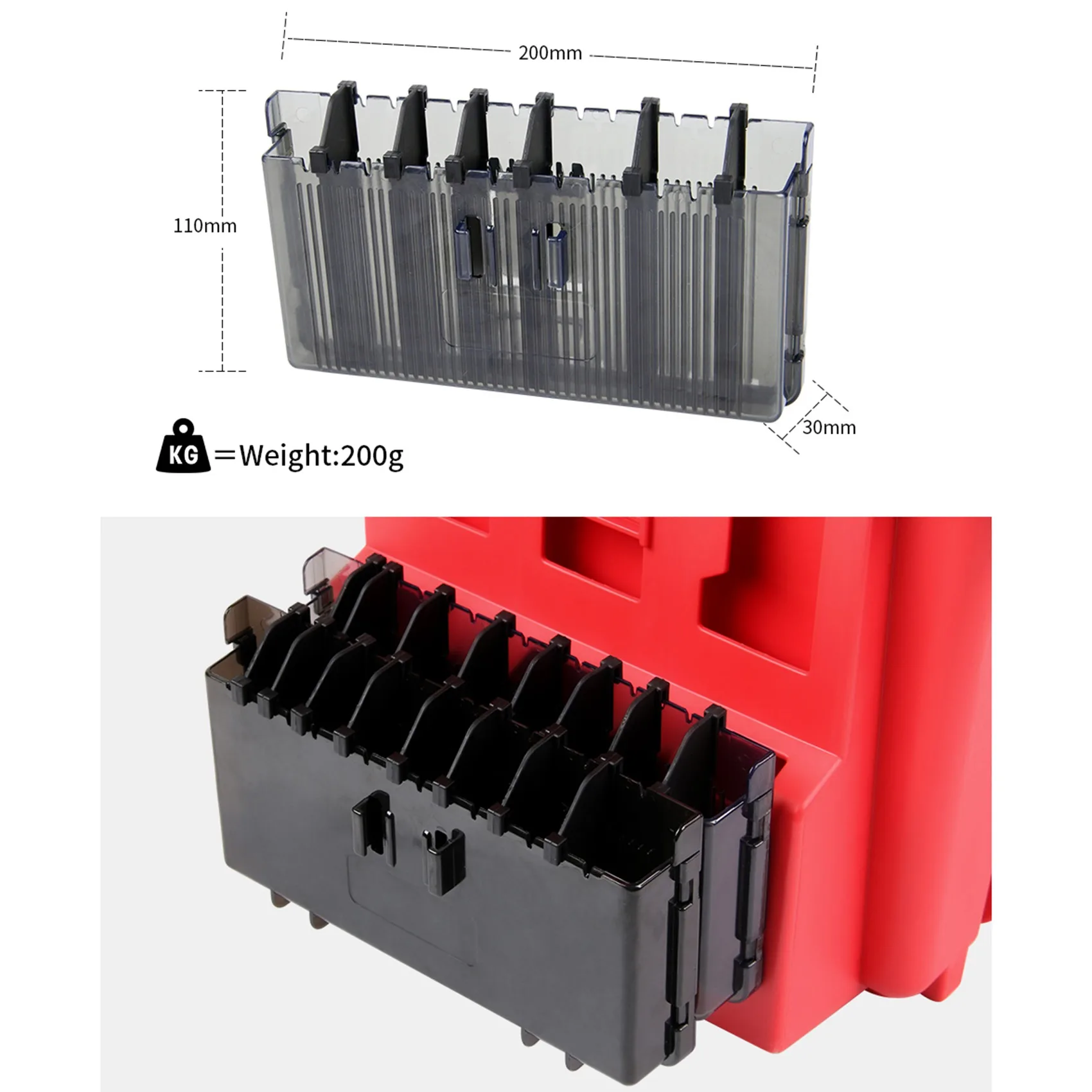 

AEF5-Fishing Wobbler Plastic Box Fishing Storage Tackle Case For MEIHO BM 9000 7000 5000 VS 7070N Accessories Tool Box
