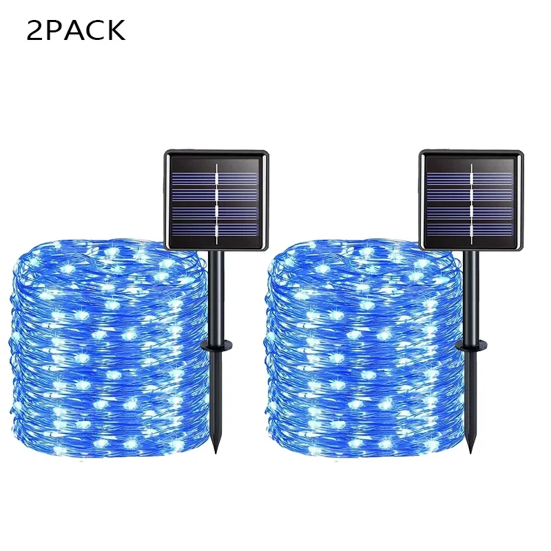 102M/52M/32m/22m/11m/7m Solar LED Licht Outdoor Girlande wasserdichte Girlande Lichterketten Straße Girlande für Hochzeit Party Decor