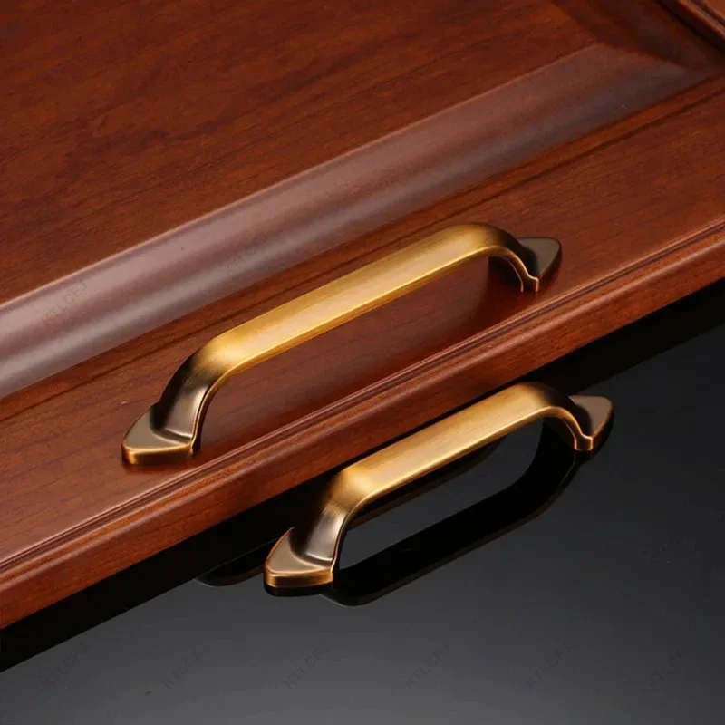 Zinc Alloy Cabinet Door Handle Wardrobe Drawer Handle Brown Black High-end Modern Nordic Minimalist Cabinet Handle