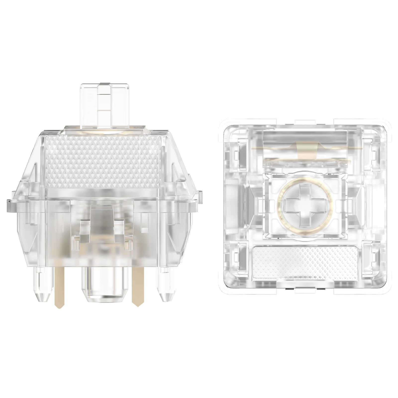 DUROCK Ice King Tactile Switches 68g Progressive Spring 5-Pin Transparent RGB Lubed T1 Mechanischer Schalter für MX-Style-Tastaturen – Detail 8