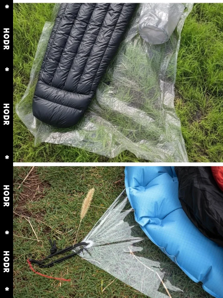 [HODR GEAR] Ultraleichte Polycro-Bodenplane 69g — Wasserdichte Zeltunterlage, tragbare Camping-UL-Ausrüstung, Wanderzubehör – Detail 9