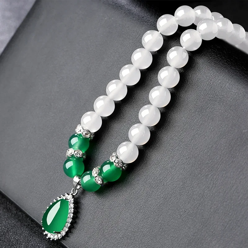 Agate Long Necklace Pendant Accessory Jewelry Women, Fashionable Versatile Autumn And Winter