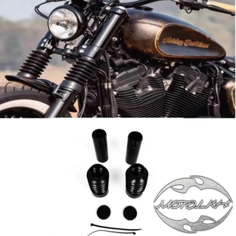 

Front Fork Cover Gaitors Boot Upper Fork Cap Set For Harley Sportster Xl1200X Forty Eight 2016-2022