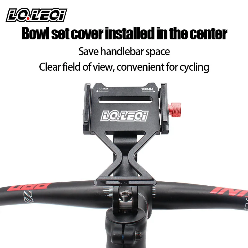 LQ.LEQI Aluminium Alloy Six-Pronged Suspension-Compatible Rotatable Phone Mount for Bikes (Headset Mount) – Cycling Accessories