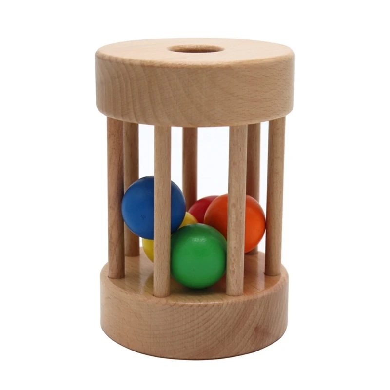 Baby Toy Rolling Drum Colorful Balls Montessori Infant Educational Toy D5QF