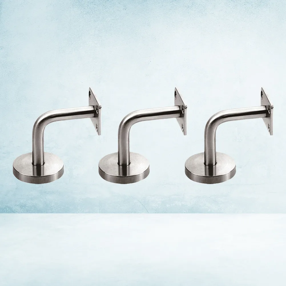5Pcs Stainless Steel Handrail Support Bracket Heavy Duty Easy Installation for Commercial Residential Use Hotel Gym Office Villa