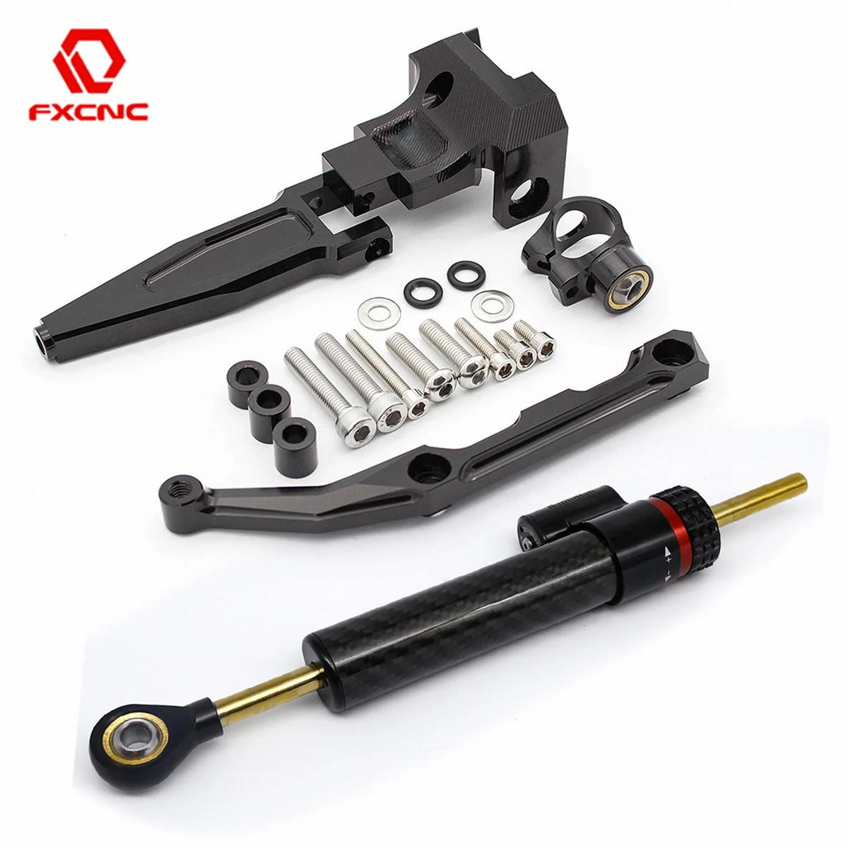 Carbon Steering Damper Stabilizer Motorcycle For Yamaha Tracer MT09 FJ09 900 MT-09 Directional Dampers Mount Bracket Support Kit