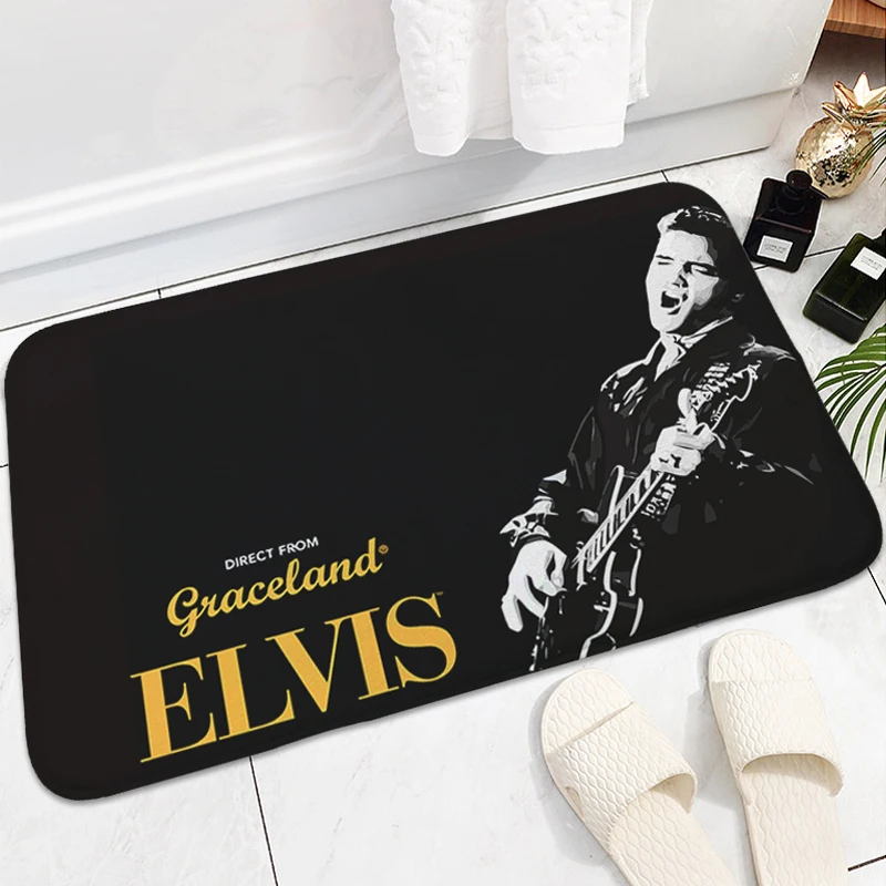 

Custom Doormat Entrance Door H-Elvis Hallway Balcony Floor Mat Non-slip Living Room Carpet Kitchen Porch Bath Rug Slip-resistant