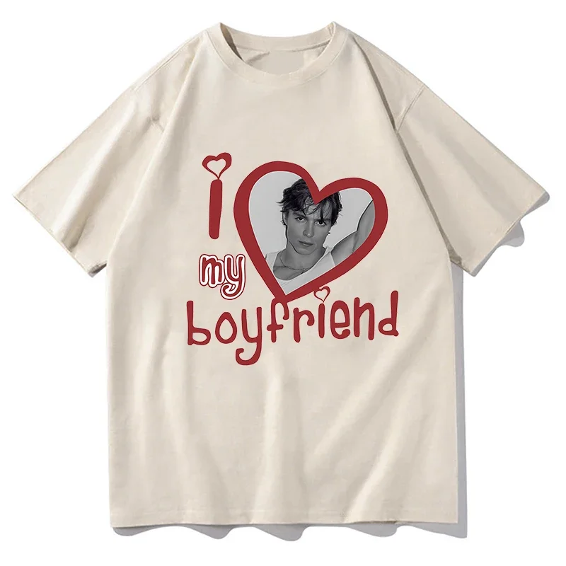 

Nicholas Chavez I Love My Boy Friend T Shirts Hip Hop Vintage T-Shirts Harajuku Streetwear Graphic Printed Tops Men Women Tees