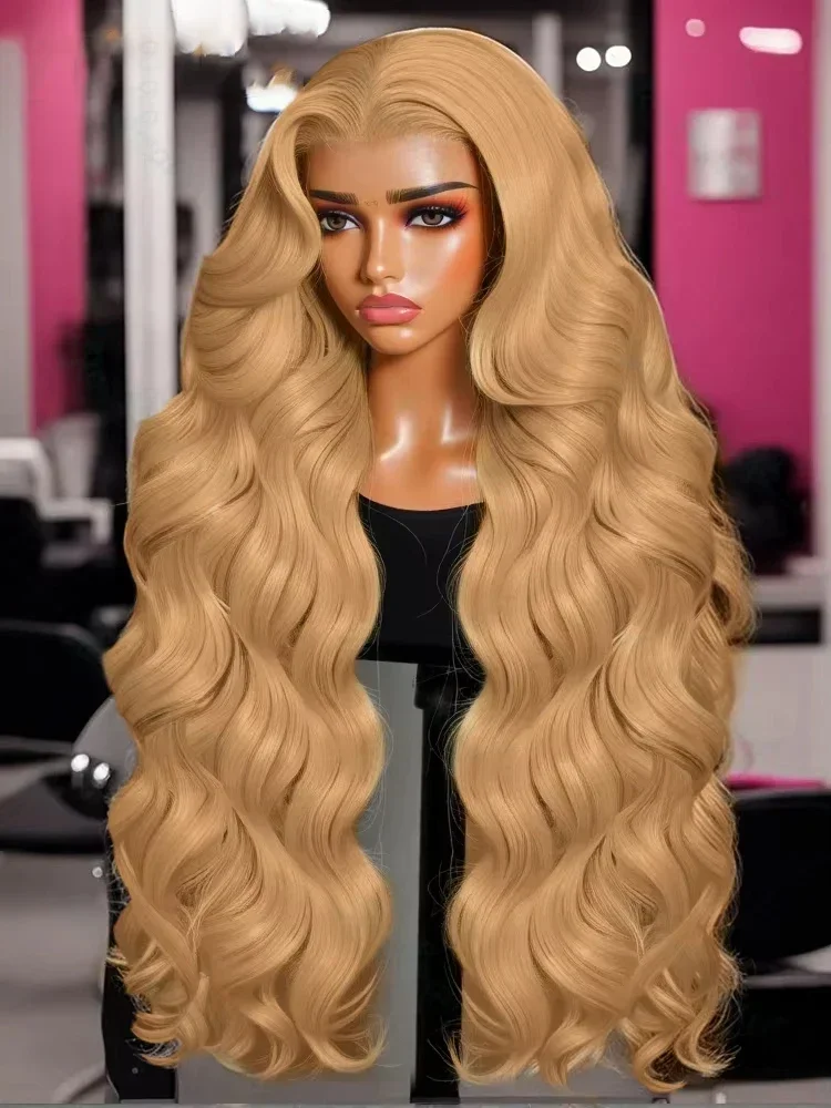 

Honey Blonde Human Hair Wig Body Wave 13X4 Lace Front Colored #27 Wigs 13X6 Lace Frontal For Women Preplucked Brazilian Wig