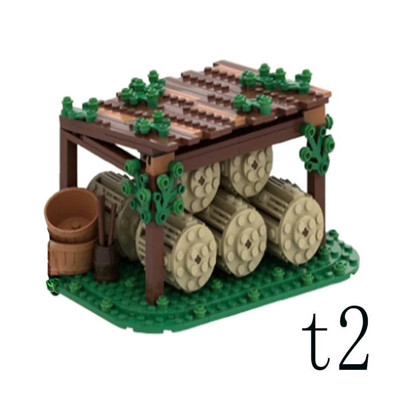 

Spot small particle assembly building blocks MOC-109506 684pcs creative wood storage shed educational toy building model gift se