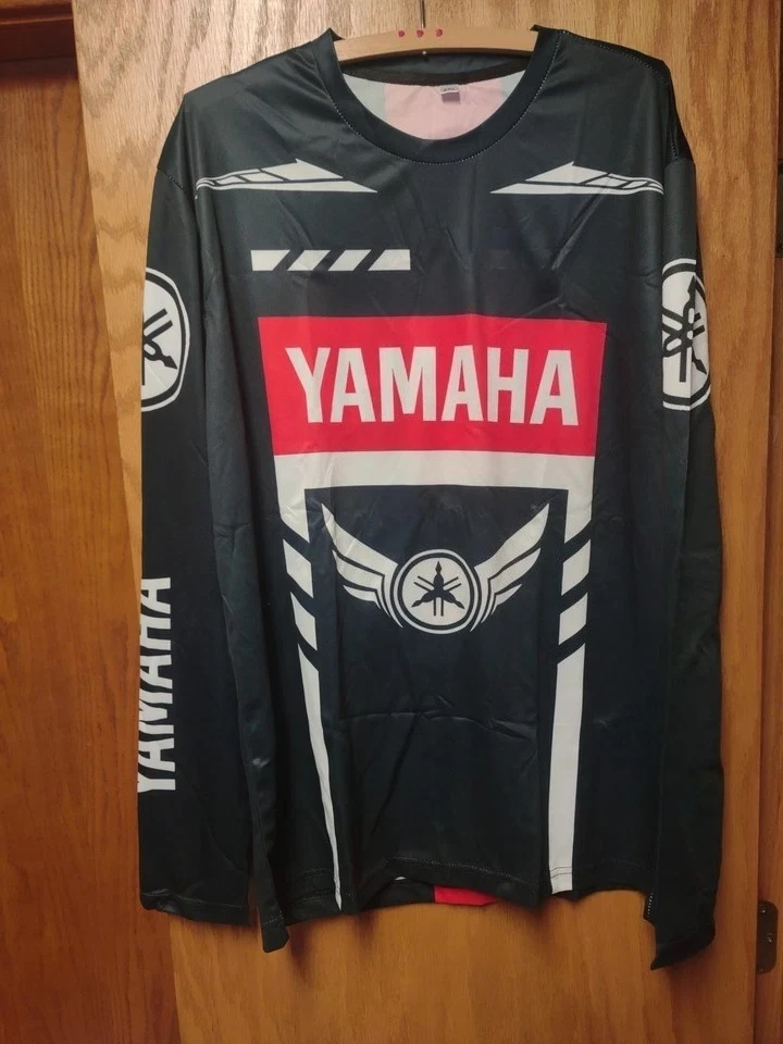 2026 Summer New Retro Yamaha Fashion Casual Long Sleeved Cycling Suit Men Racing Oversized Breathable Quick Drying Sports Shirt