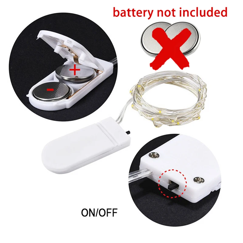 6 Pack Led Fairy Lights Battery Operated String Lights Firefly Starry Moon Lights for DIY Wedding Party Bedroom Patio Christmas