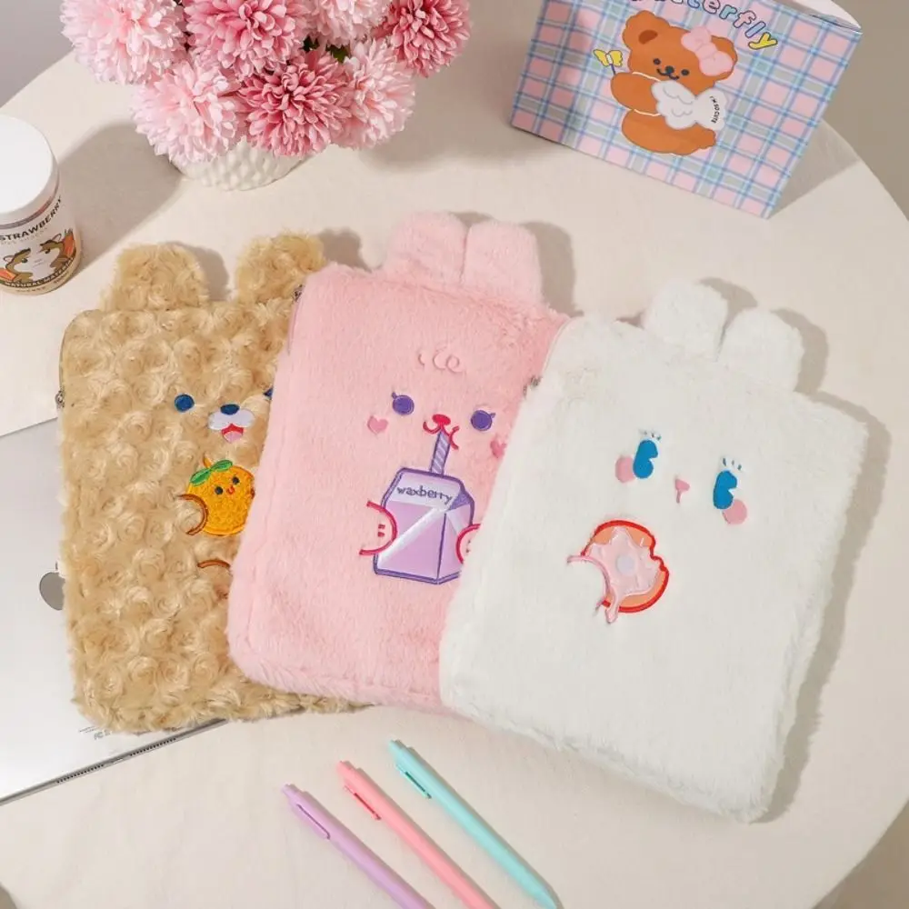 

Cute 9-11 Inch Plush Laptop Sleeve Portable Shockproof Rabbit Case Padded Shockproof Soft Plush Tablet Cover Travel