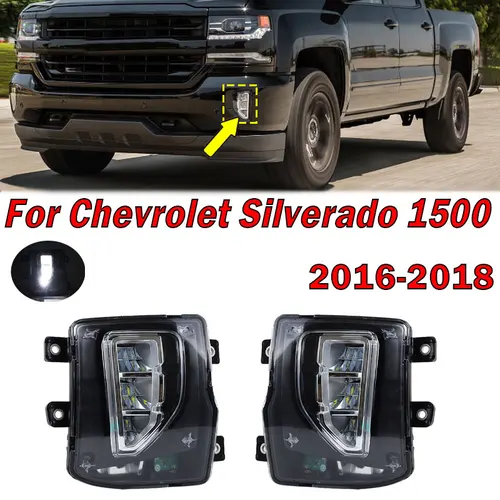 Accesorios de coche para Chevrolet Silverado 1500 2016-2018 luz antiniebla del parachoques delantero lámpara de circulación diurna lámpara de señal 84000613 84000614