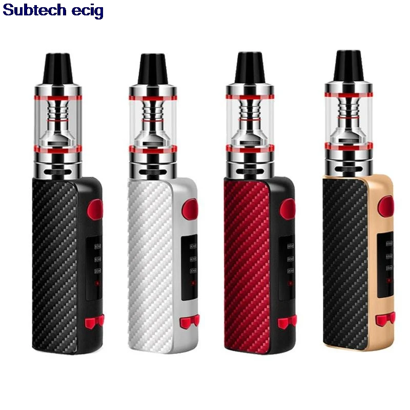 80W Vape 전자 담배 E 물 담뱃대 미니 기화기 Mech 상자 Mod 1800mah 연기 Vaping 스타터 키트 510 금속 바디 증기