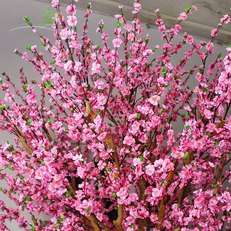

Simulation peach tree shopping mall wishing tree wedding artificial flower home decoration peach branch simulation plant