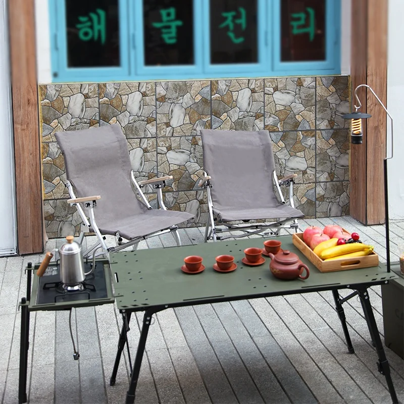 

Портативное складное кресло из алюминиевого сплава с регулируемым наклоном для кемпинга, пляжа, рыбалки, пикника и путешествий