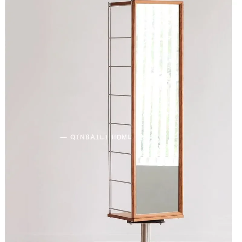 for Magazine Hanger Integrated Full Body Mirror Floor Stainless Steel Full Length Mirror Household Multi Layer Storage