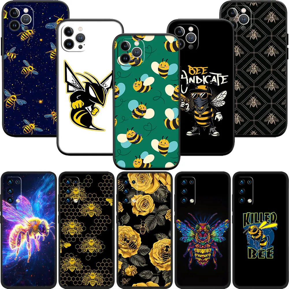VY13 Art Bees Cartoon Phone Case for Samsung Galaxy A11 A12 A13 A15 A52S A53 A55 A56 A70 A71 A72 A73 F06 F16 F56 S10 Plus S10e