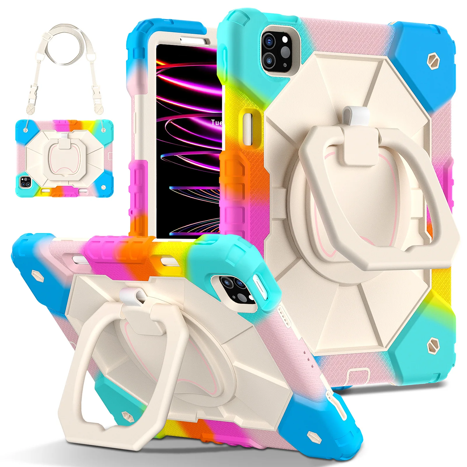 For iPad 2022 2021 2020 2018 11.0 inch Heavy Duty Shockproof Kids Tablets Case For iPad Air 4 Air 5 10.9 inch