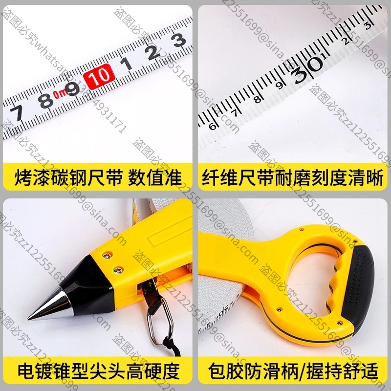 Suitable for Portable Long Steel Ruler, Portable Long Steel Ruler Engineering Measurement Coil SteelRuler 30m 50m 100m