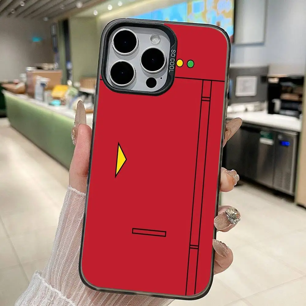 Capa de Celular Pokedex para iPhone 17 16 15 14 13 12 11 Pro MAX Antichoque Traseira Anti-Queda