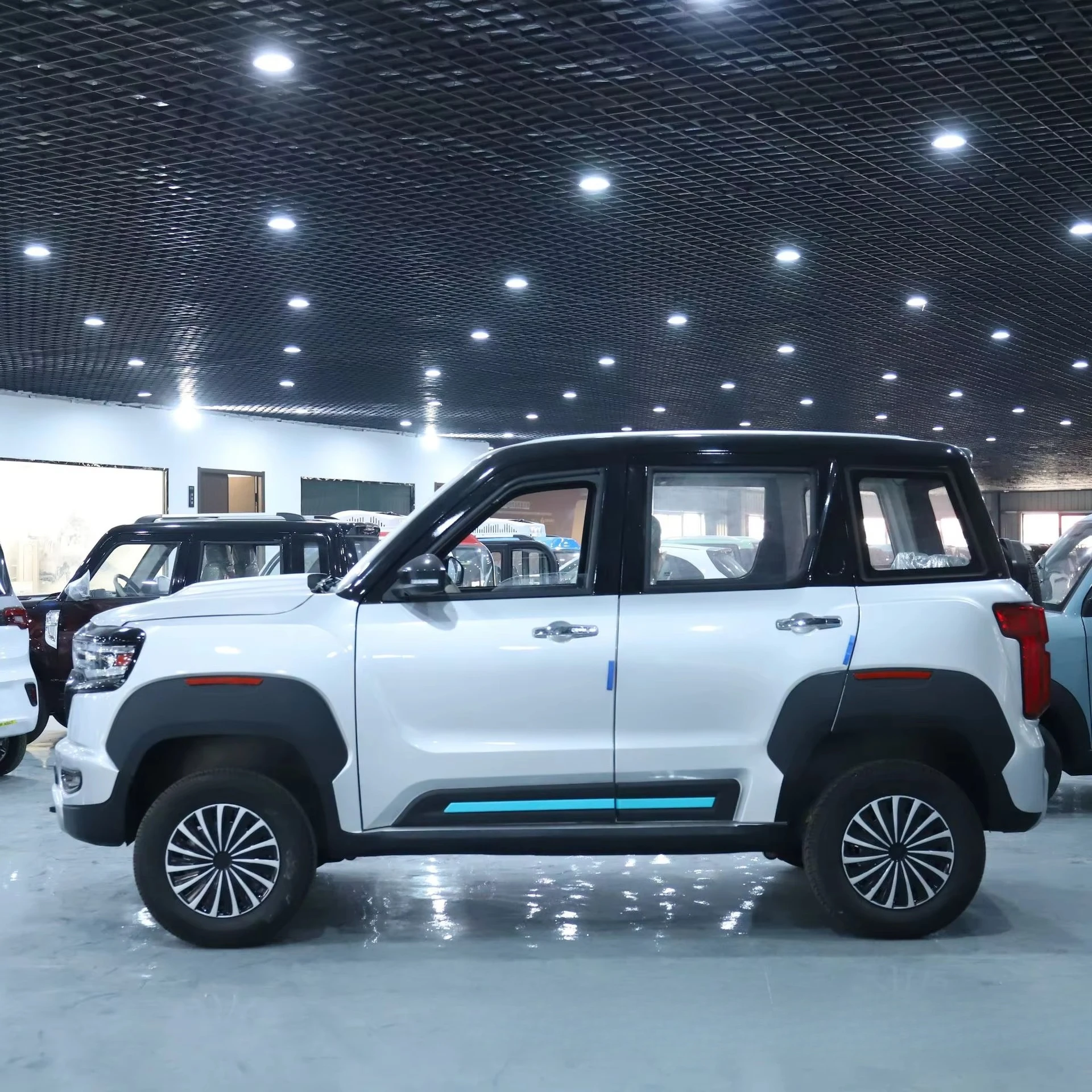 WB  Factory direct sales electric four-wheel fully enclosed car dual fuel household type SK-3500 300kW motor power LED