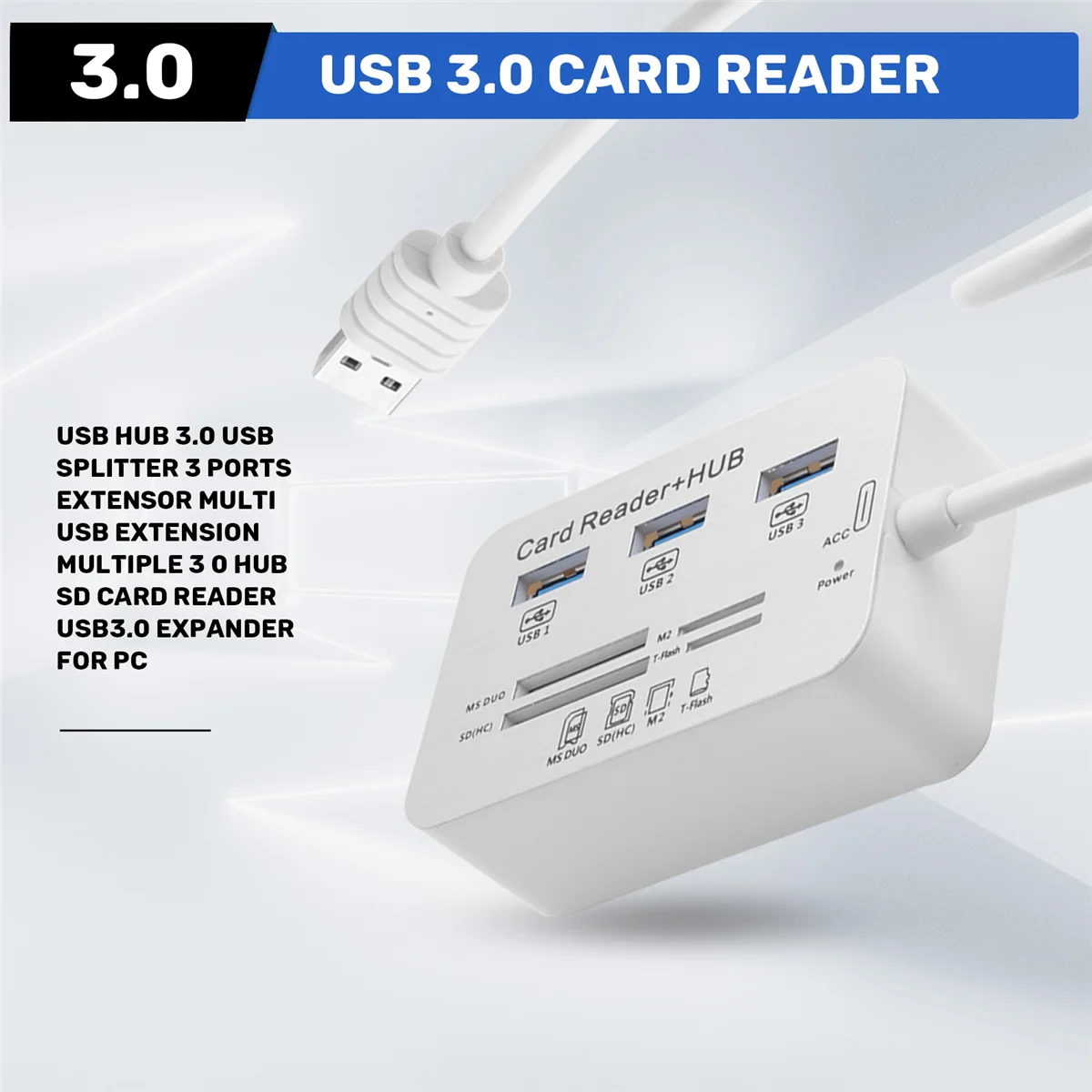NEW DT85-USB HUB 3.0 USB Splitter 3 Ports Extensor Multi USB Extension Multiple 3 0 Hub SD Card Reader USB3.0 Expander for PC