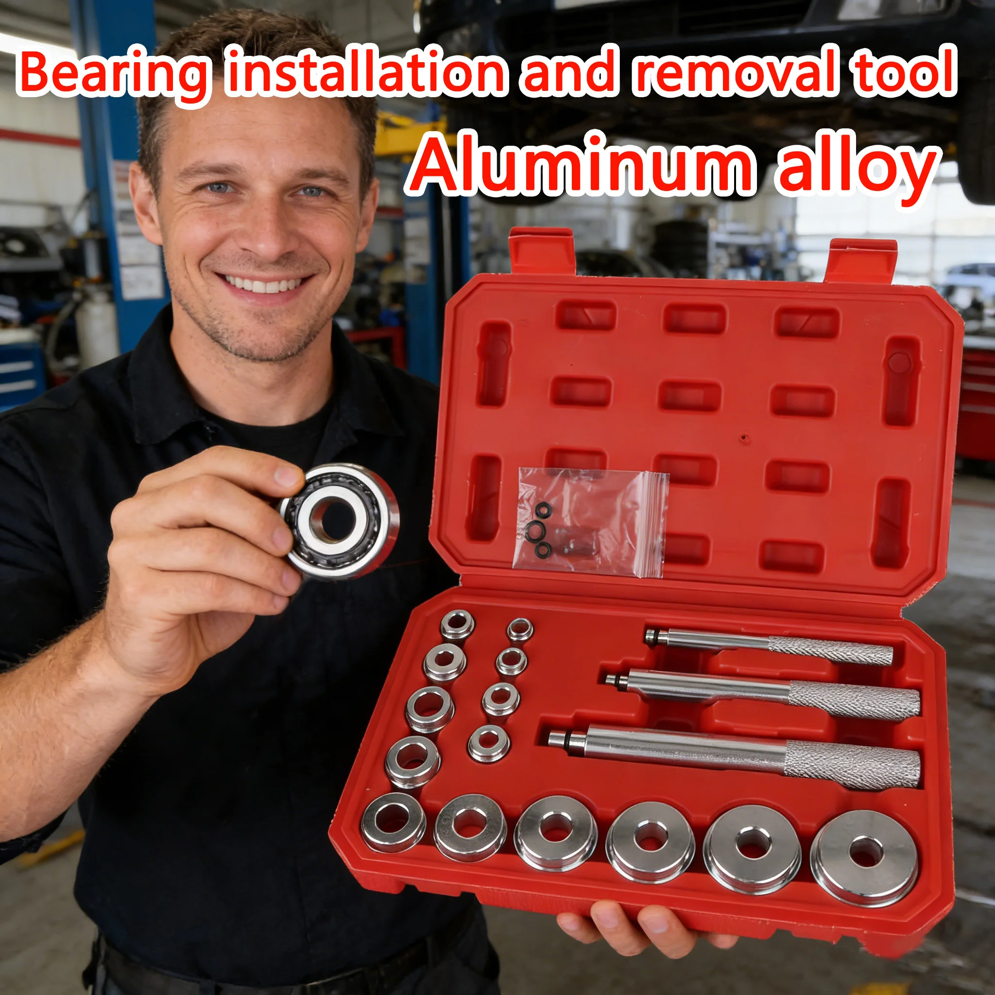 

Bearing Disassembly Tool Repair Kit 17 Pcs/Set Seal Driver Installer Remover Automotive Tools Aluminum wheel bearing kit