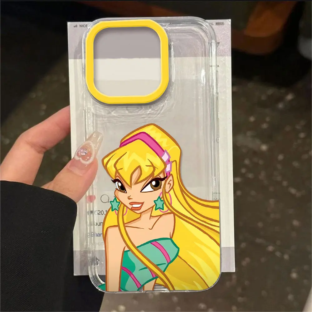 Cool Lovely Winxs Clubs Phone Case For iPhone 17 16 16e 15 14 13 12 11 Mini Pro Max XR XSMax 7 8 Air Plus Transparent Back Cover - náhled 2