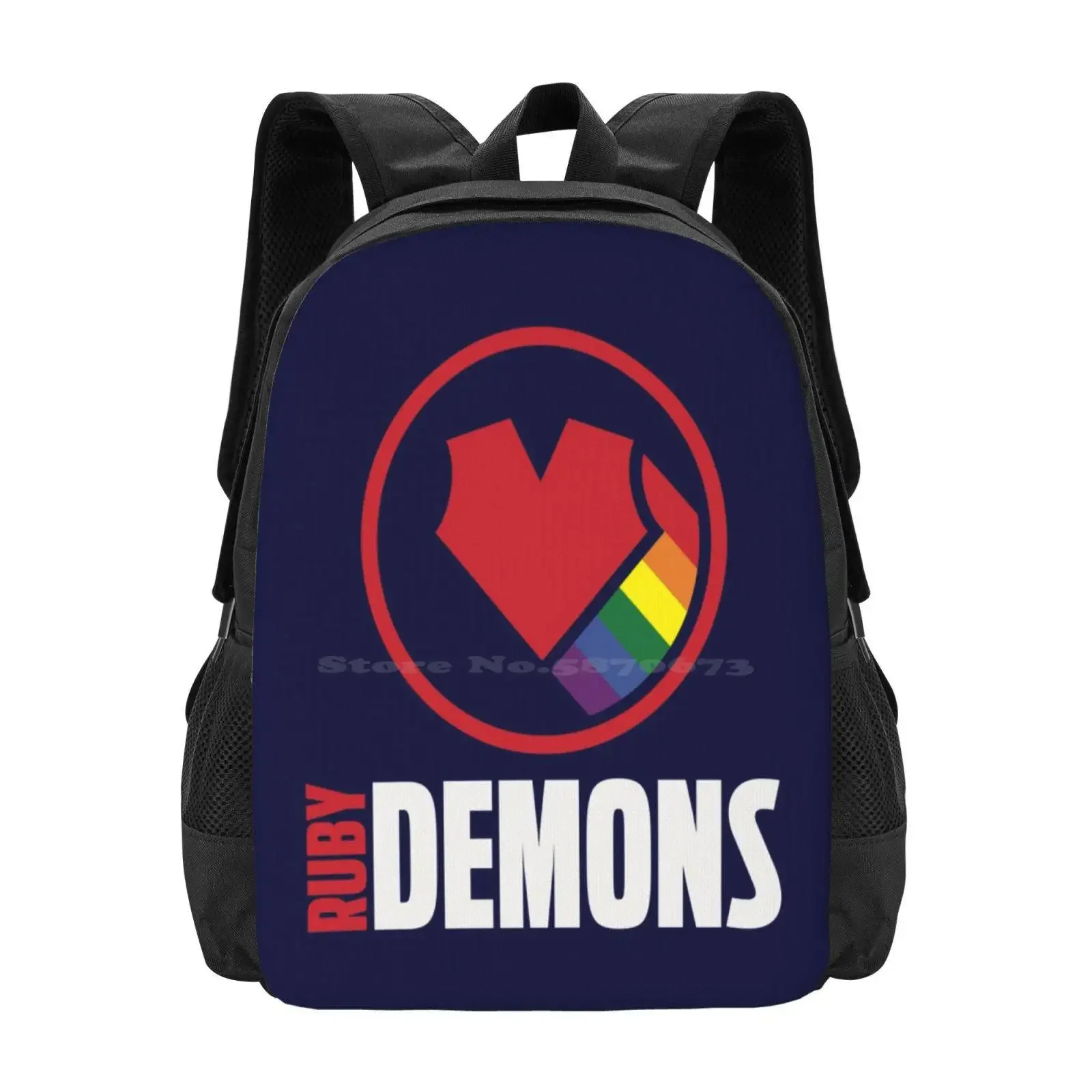 

Ruby Demons Logo (Dark Background) Hot Sale Schoolbag Backpack Fashion Bags Melbourne Football Club Afl Lgbtiq