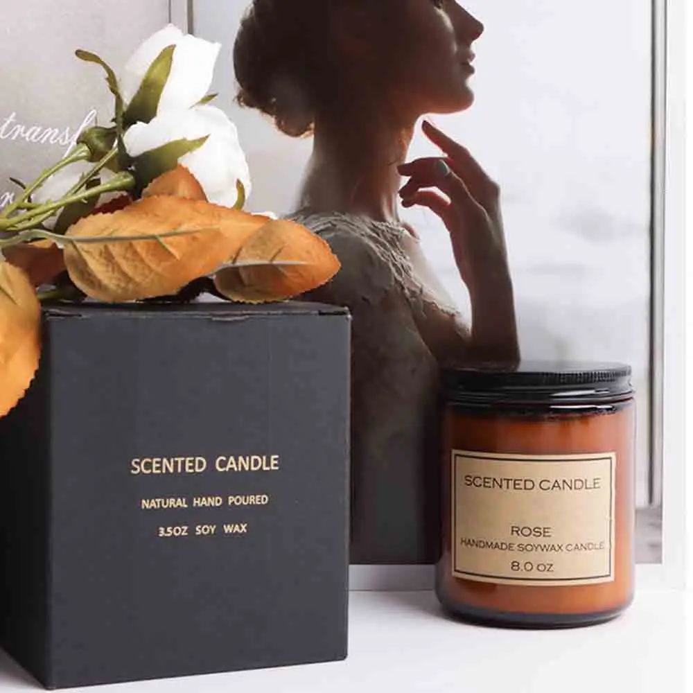 1 قطعة شموع جرة زجاجية معطرة باللافندر-هدية شقيقة مثالية لحفلات الزفاف أو شموع الصويا لعيد الميلاد لديكور المنزل