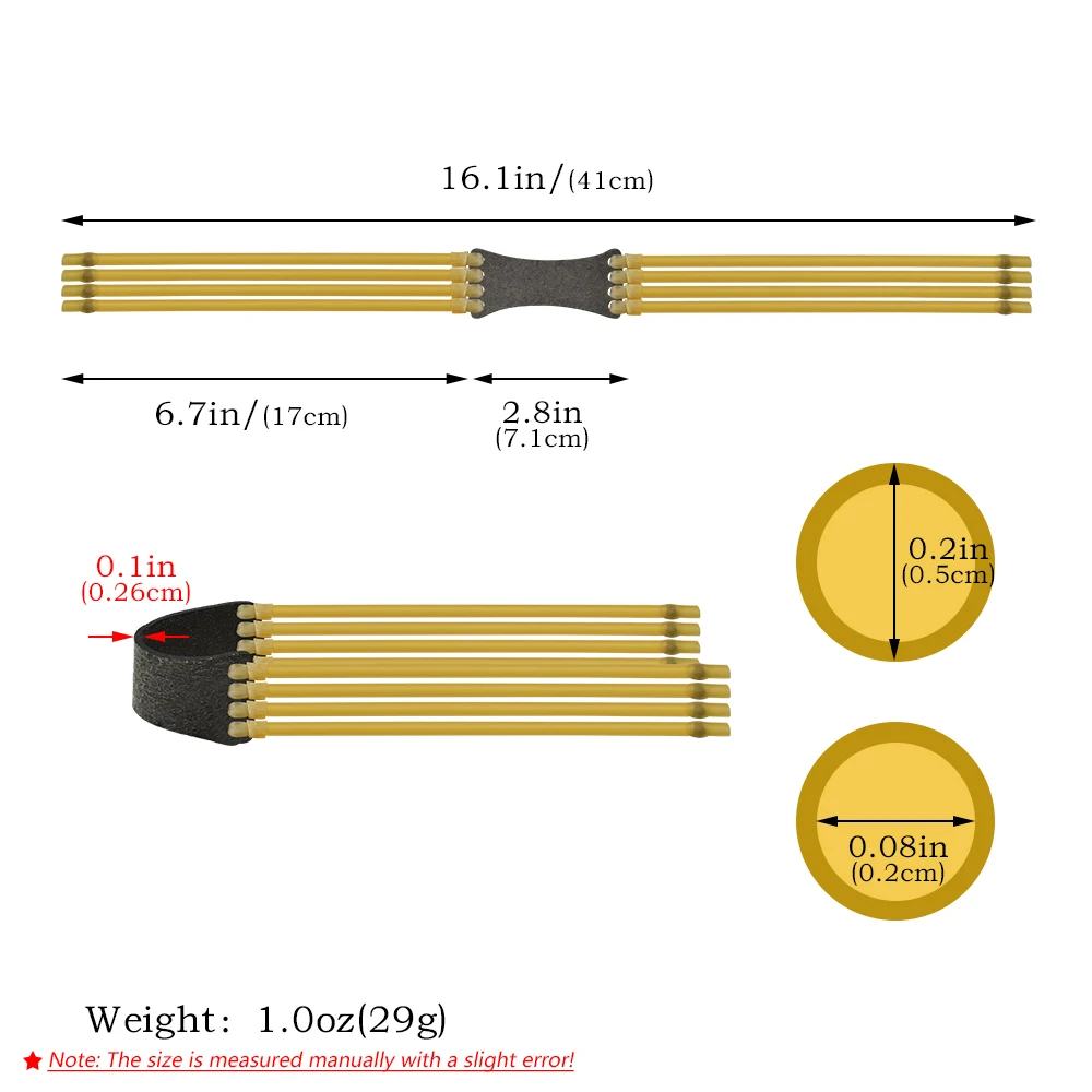 2050 Slingshot Hunting Accessories High-Power Tubular Rubber Bands Made of Natural Rubber Large Slingshot Shooting Accessories