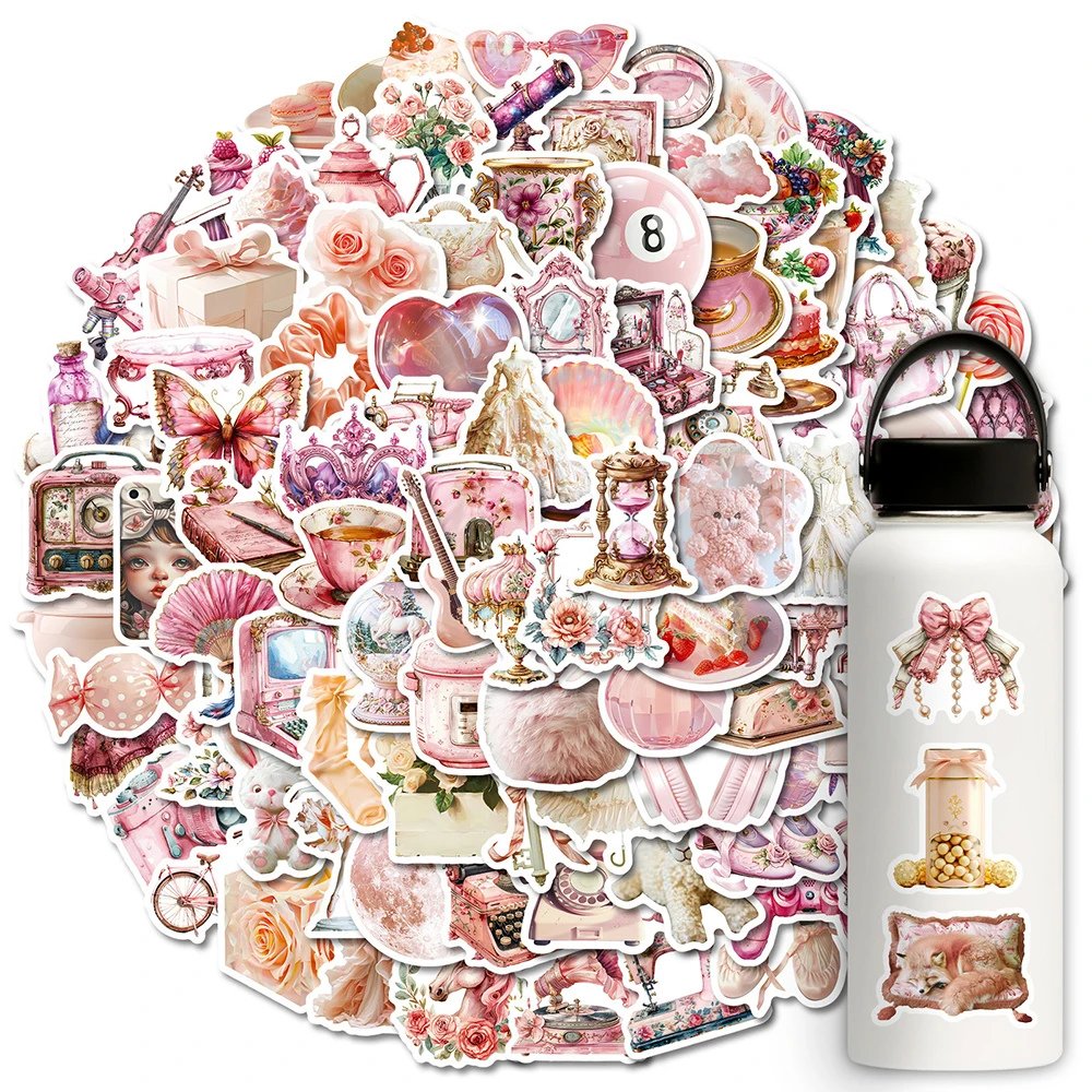 10/30/50/100Pcs Roze Spelconsole Vlindersticker Diy Bagage Laptop Telefoon Waterbeker Gitaar Stickers Meisje Speelgoed Geschenken