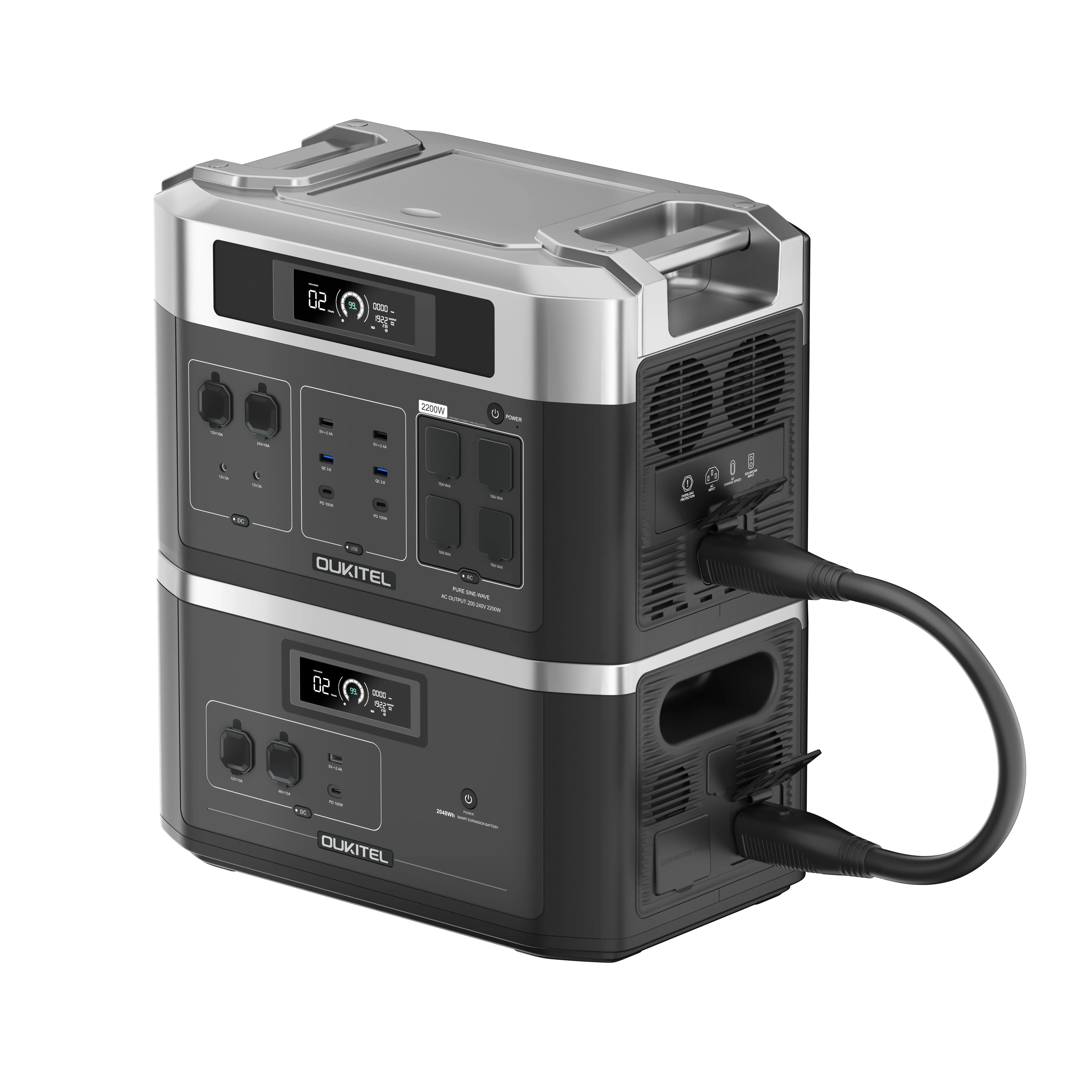 

OUKITEL Solar Power Generator 3600W Emergency 16384Wh Huge Capacity Portable Power Station