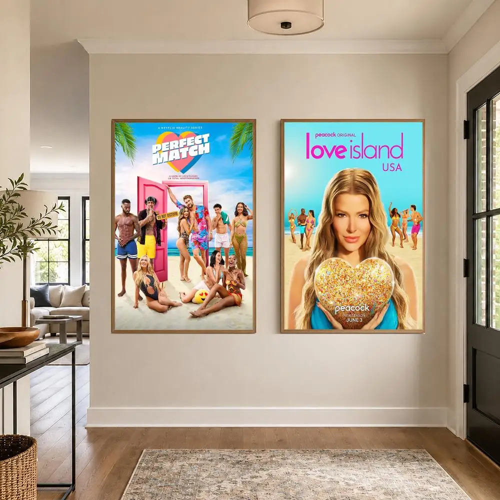 Series Reality Love Island Poster Graphic Wall Art Poster HD Waterproof PP Paper Print for Bedroom Living Room Office Decor Gift
