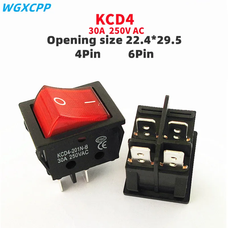 1 szt., 30/40A 250 V AC wysoki prąd, włączanie/wyłączanie, specjalne do spawarki, KCD4, srebrny punkt, przełączniki przycisków obrotowych