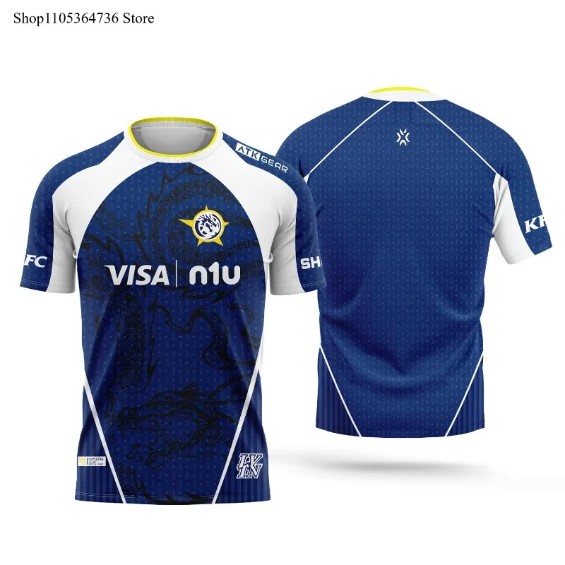 Camiseta Casual de Verão 3D Nova Coleção 2026 Leviatan Team Game Lovers DEMON1 VALORANT Esports Uniforme de Equipe Masculino e Feminino