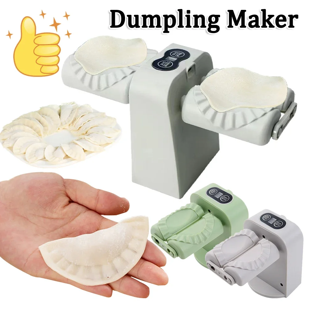 Double Head Automatic Dumplings Maker Tool Electric Dumpling Maker Machine Pressing Dumpling Skin Mould Kitchen Tool Accessories