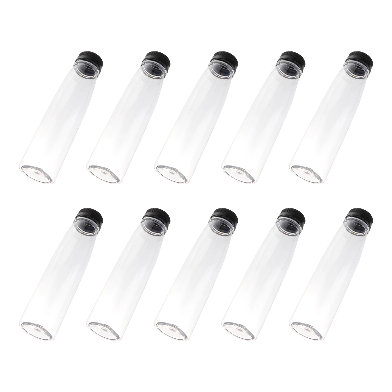 

10pcs Plastic Drink Bottles Storage Favor Jars PET Clear Empty Juice Water Tea Containers Safe EcoFriendly FoodGrade
