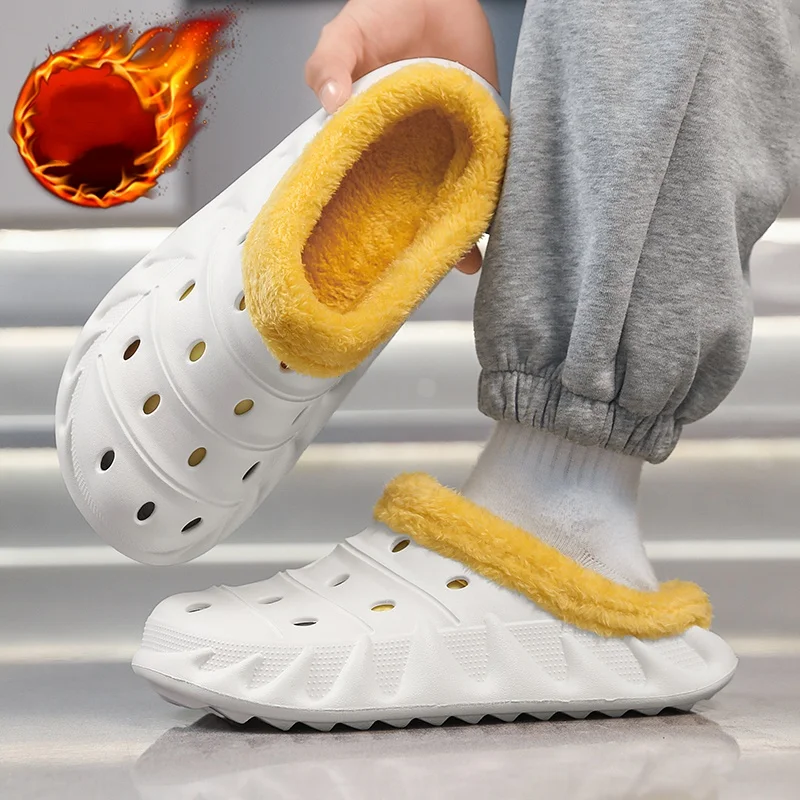 الخريف والشتاء داخلي المنزل عدم الانزلاق 2025 نمط جديد المنزل استخدام نعال من القطن مبطنة بالصوف لارتداء في الهواء الطلق #4