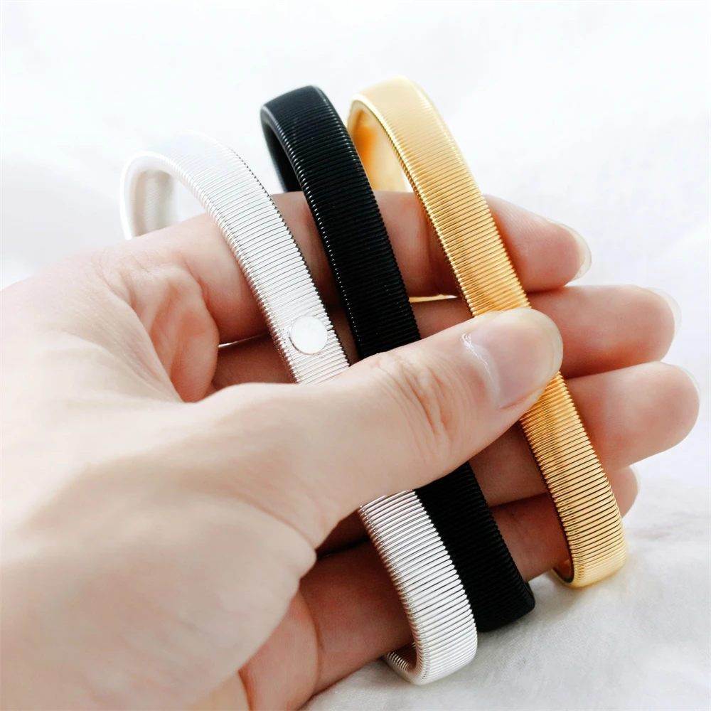 Non-slip Metal Armband Bracelets Multifuctional Stretch Shirt Sleeve Holders for Women Men Elastic Armband Accessories