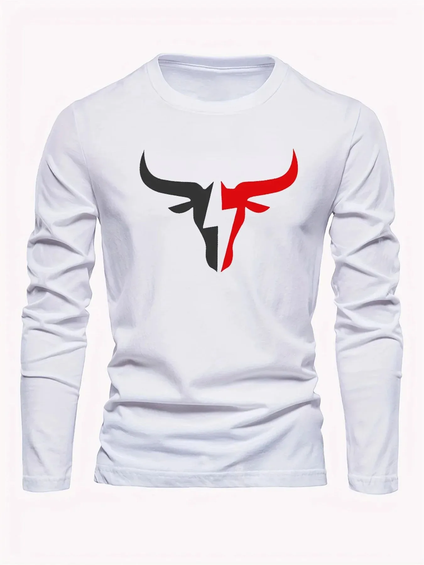 القميص الرجالي الجديد بأكمام طويلة لربيع وخريف 2025 عصري ومريح مع طباعة نمط ثلاثي الأبعاد #2