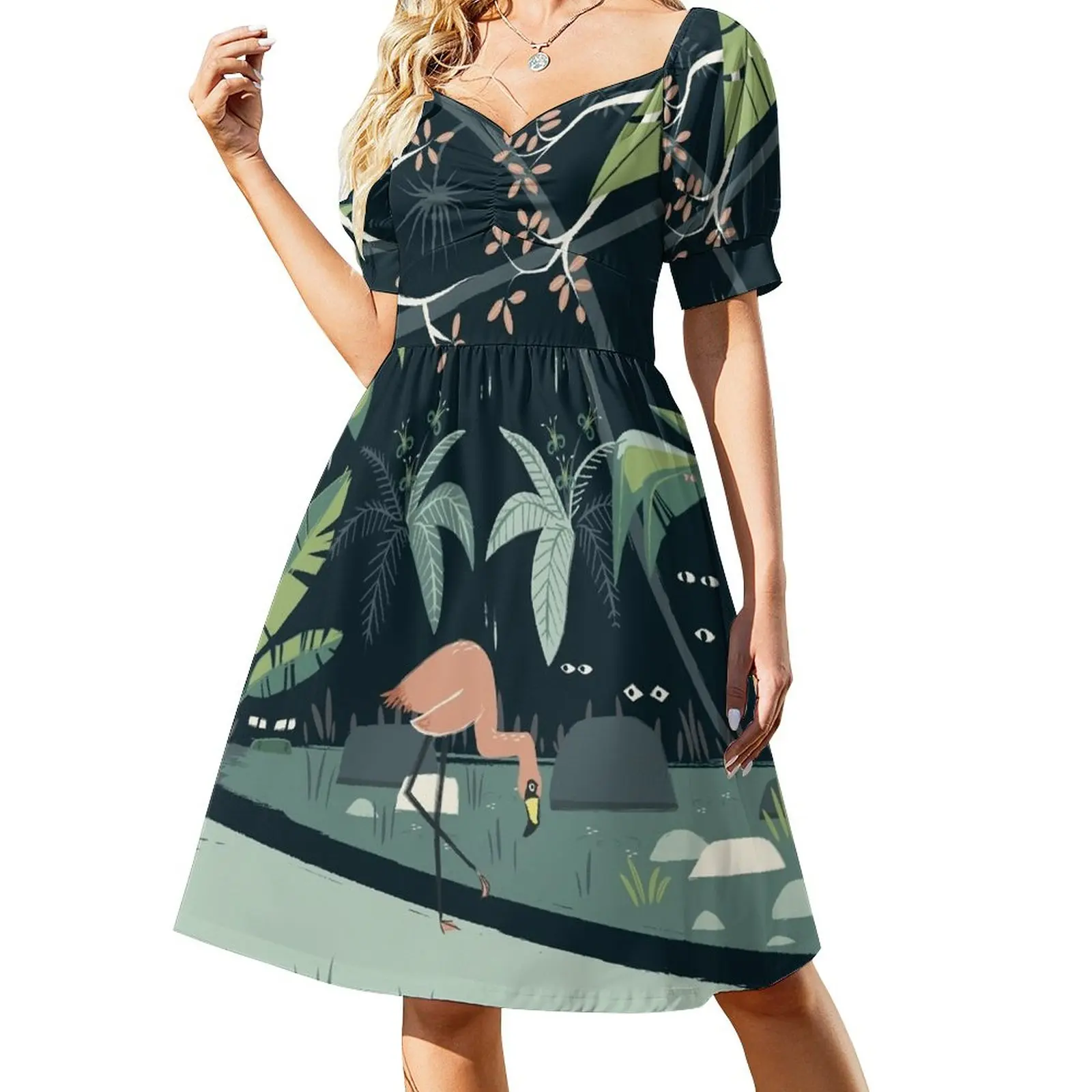 

Nightshade Jungle Sleeveless Dress womans clothing elegant chic wedding evening dresses evening dresses women