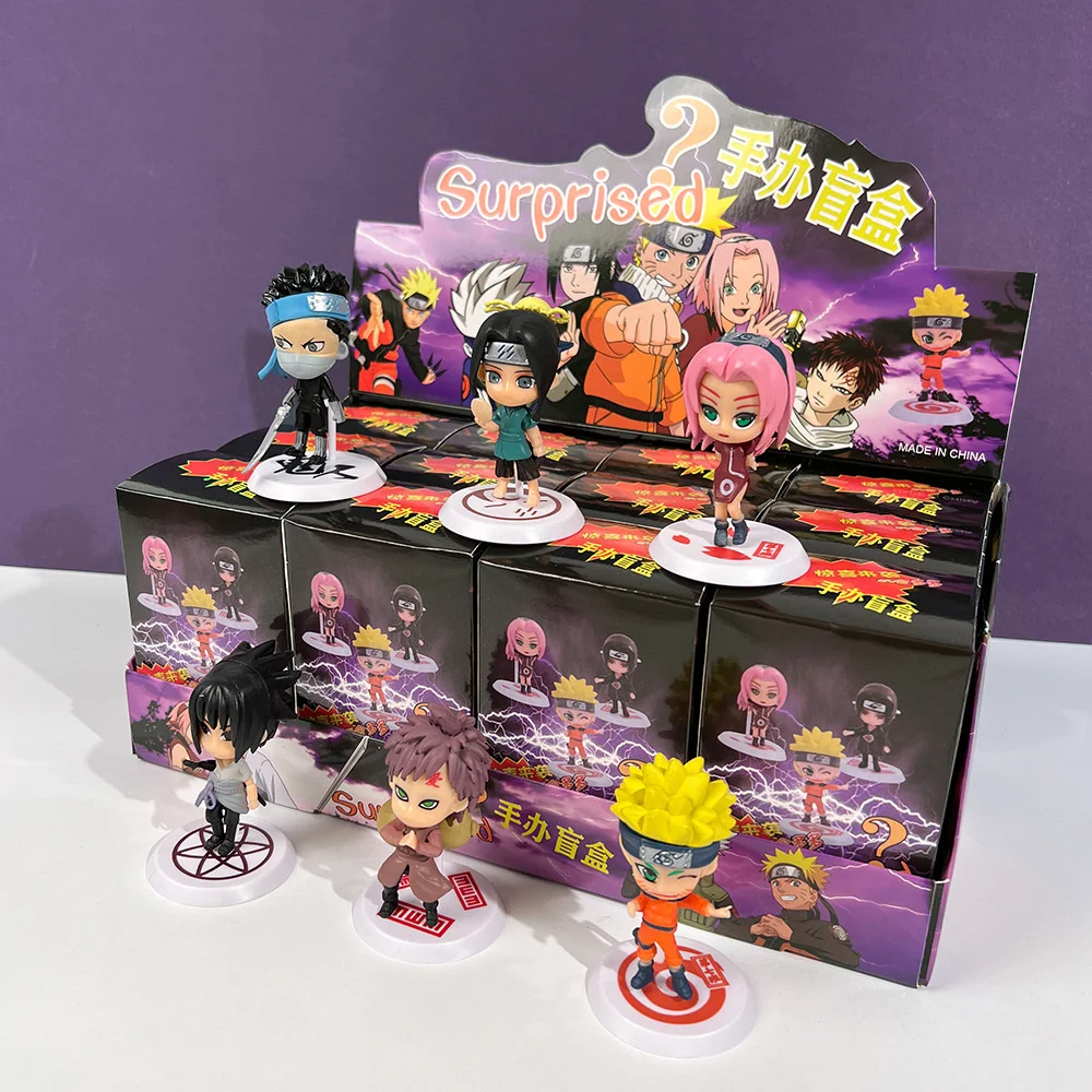 Bandai Naruto One Piece Blind Box Anime Action Figures Cute Catoon Randomly Doll Sasuke Surprise Christmas Kid Toy Birthday Gift